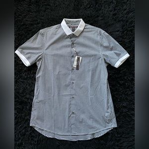 Men Michael Kors Short Sleeve Button Down Shirt M